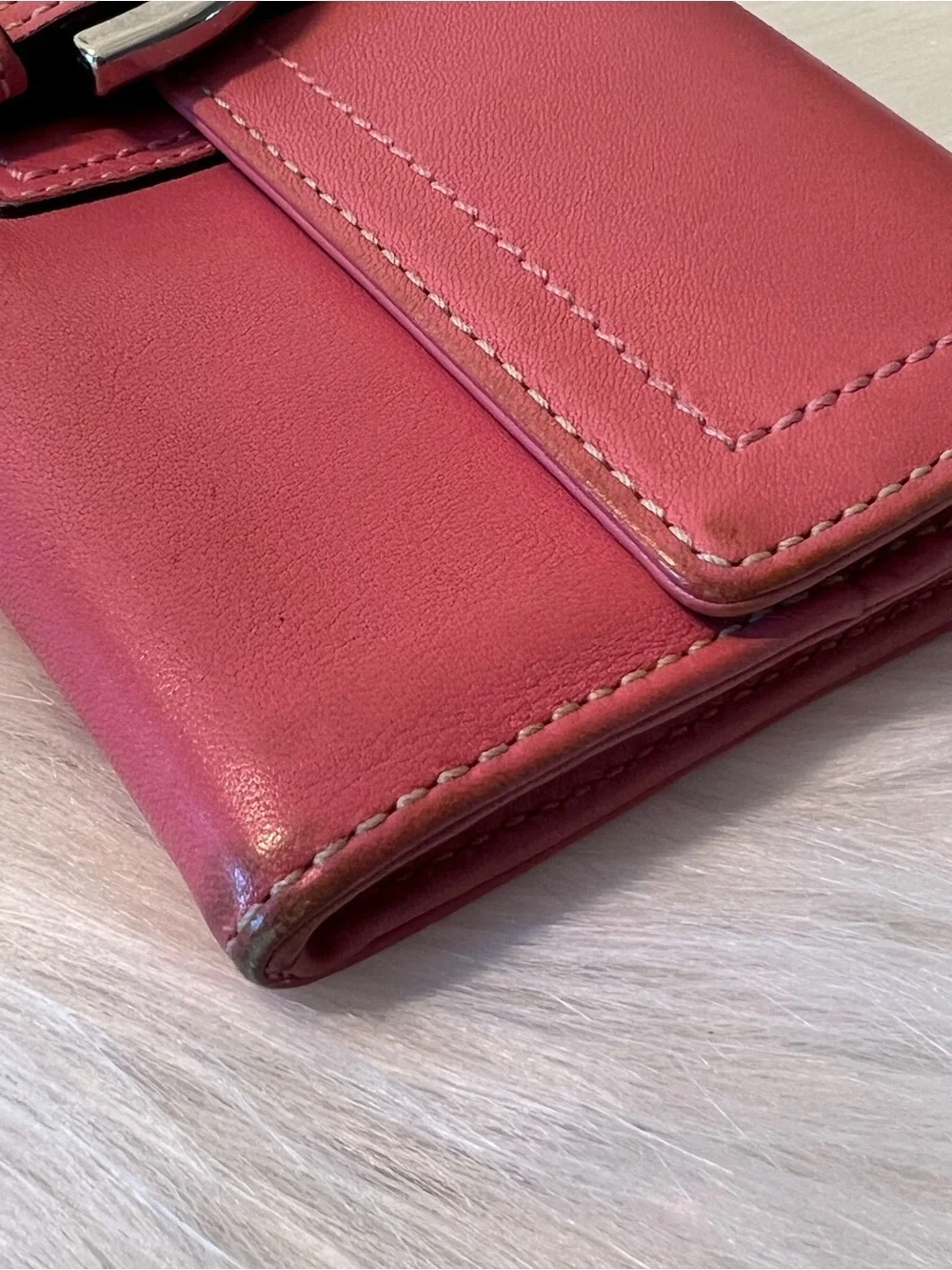 Coach Y2K Pink Soho Buckle Wallet